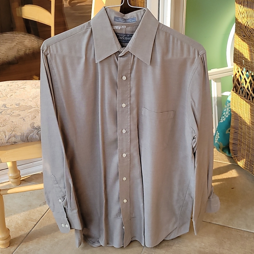 Lord & Taylor  tan shirt 15 1/2 32/33